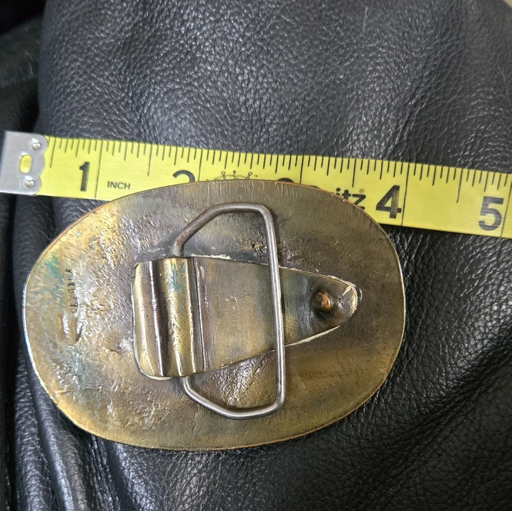 Bronze Solid Artisan Ram Belt Buckle - Picture 6 of 7